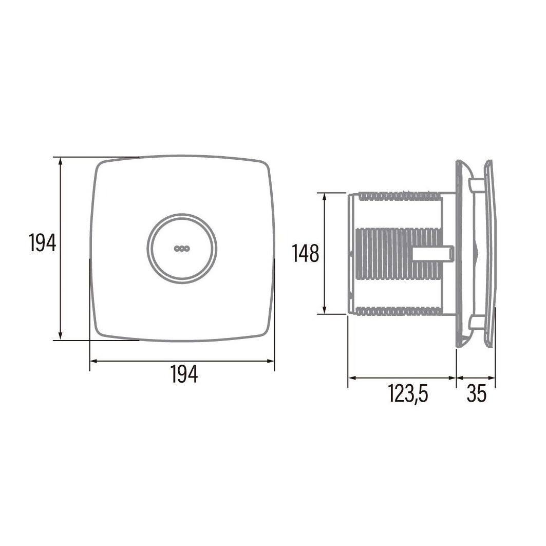 Cata X-Mart 15 Standard White kupatilski ventilator 01030000
