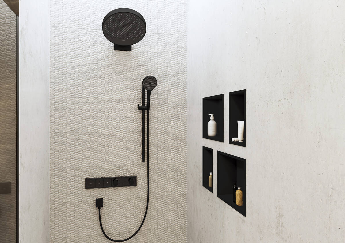 Hansgrohe Rainfinity 130 Matt Black ručni tuš sa 3 vrste mlaza 26864670