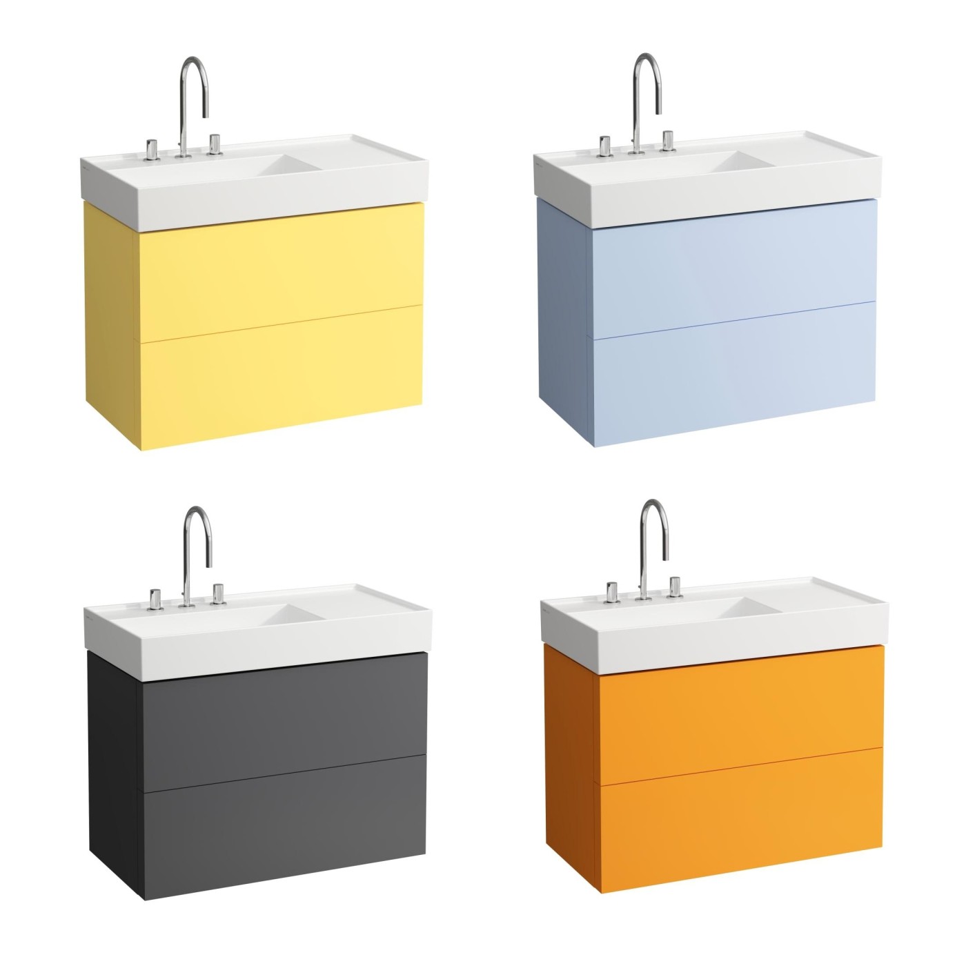 Laufen Kartell White umivaonik (lavabo) 90x46x12 konzolni i nadgradni sa rupom za bateriju, desnim zaravnjenjem i integrisanim odvodom 8.1033.8.000.111.1