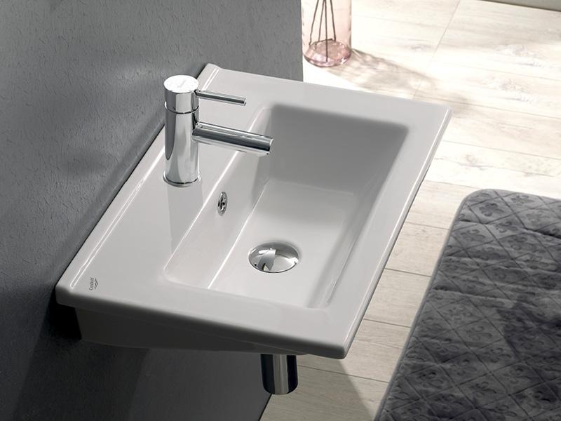 Turkuaz CeraStyle Arte White umivaonik (lavabo) 55x36,5x2 konzolni sa rupom za bateriju i prelivom 67200U
