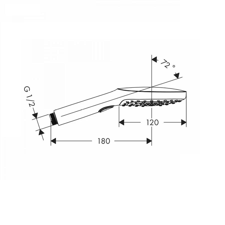 Hansgrohe Raindance Select E  120 Chrome ručni tuš sa 3 vrste mlaza 26520000