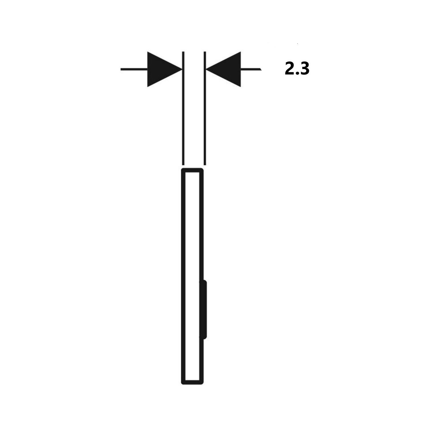 Geberit Delta50 Matt Chrome taster za ugradne vodokotliće dvokoličinski četvrtasti 115.105.46.1