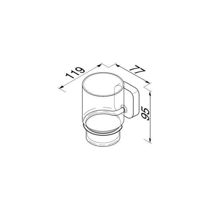 Geesa Thessa Chrome držač čaše i čaša  912402-02