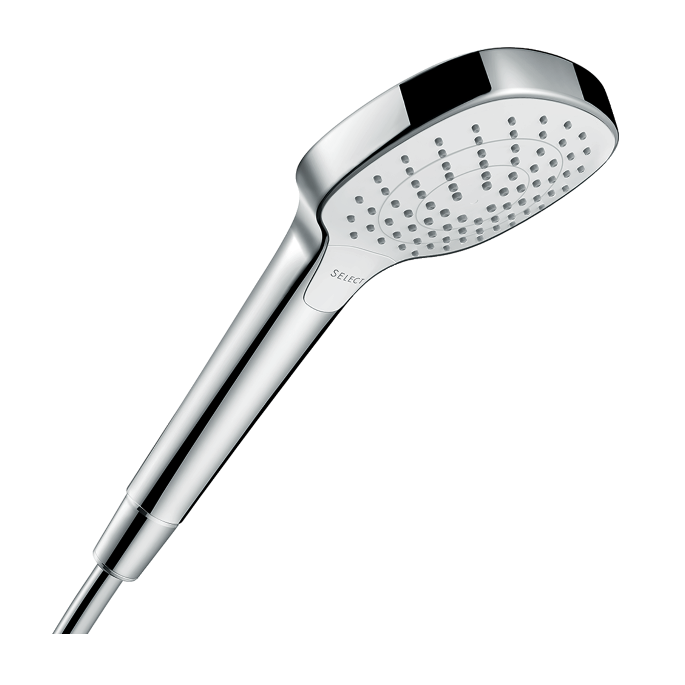 Hansgrohe Croma Select E 110 White/Chrome tuš set: ručni tuš sa 3 mlaza, Isiflex 1600 crevo za tuš i usponka šipka 669 sa kliznim držačem 26582400