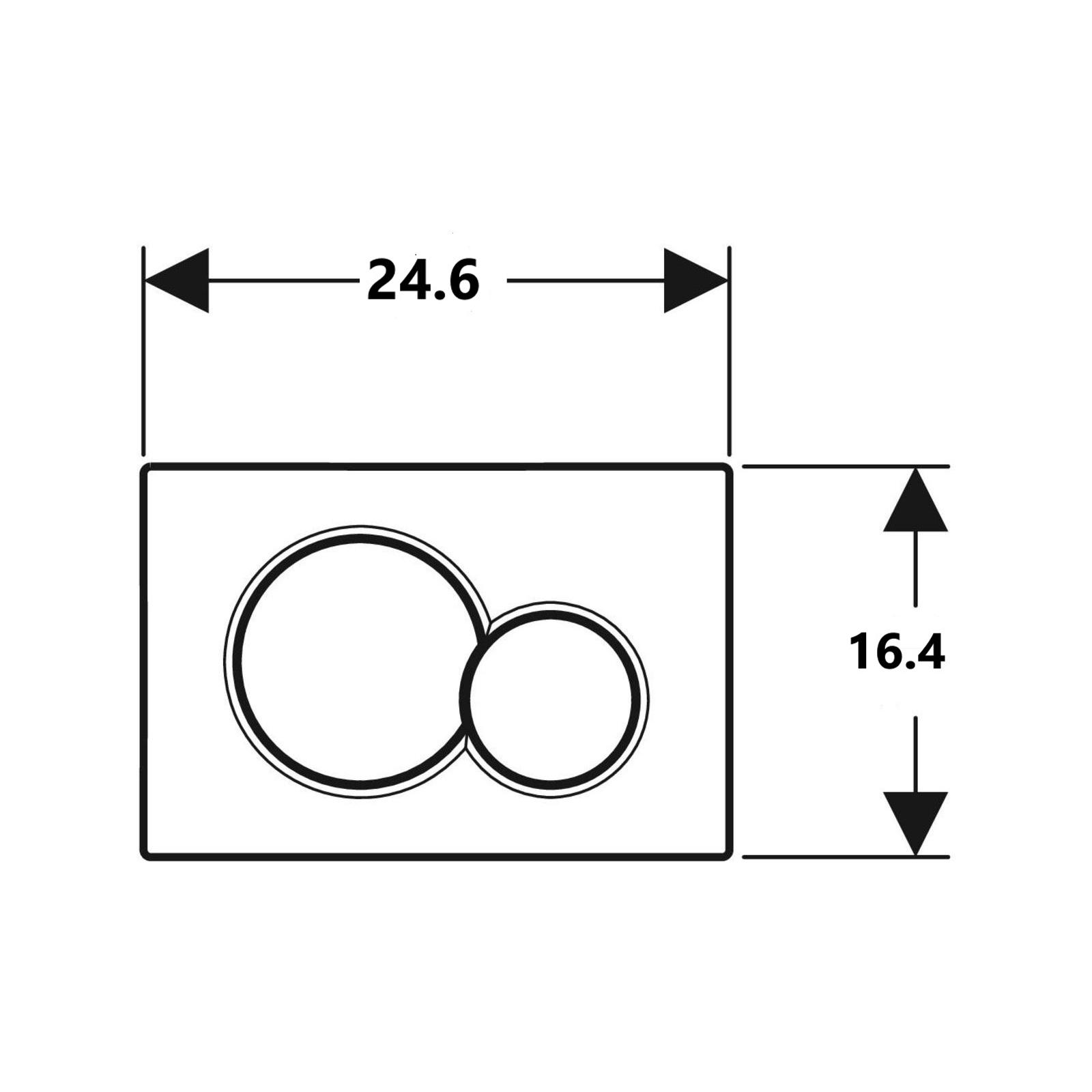 Geberit Sigma01 Gloss Chrome taster za ugradne vodokotliće dvokoličinski okrugli  115.770.21.5