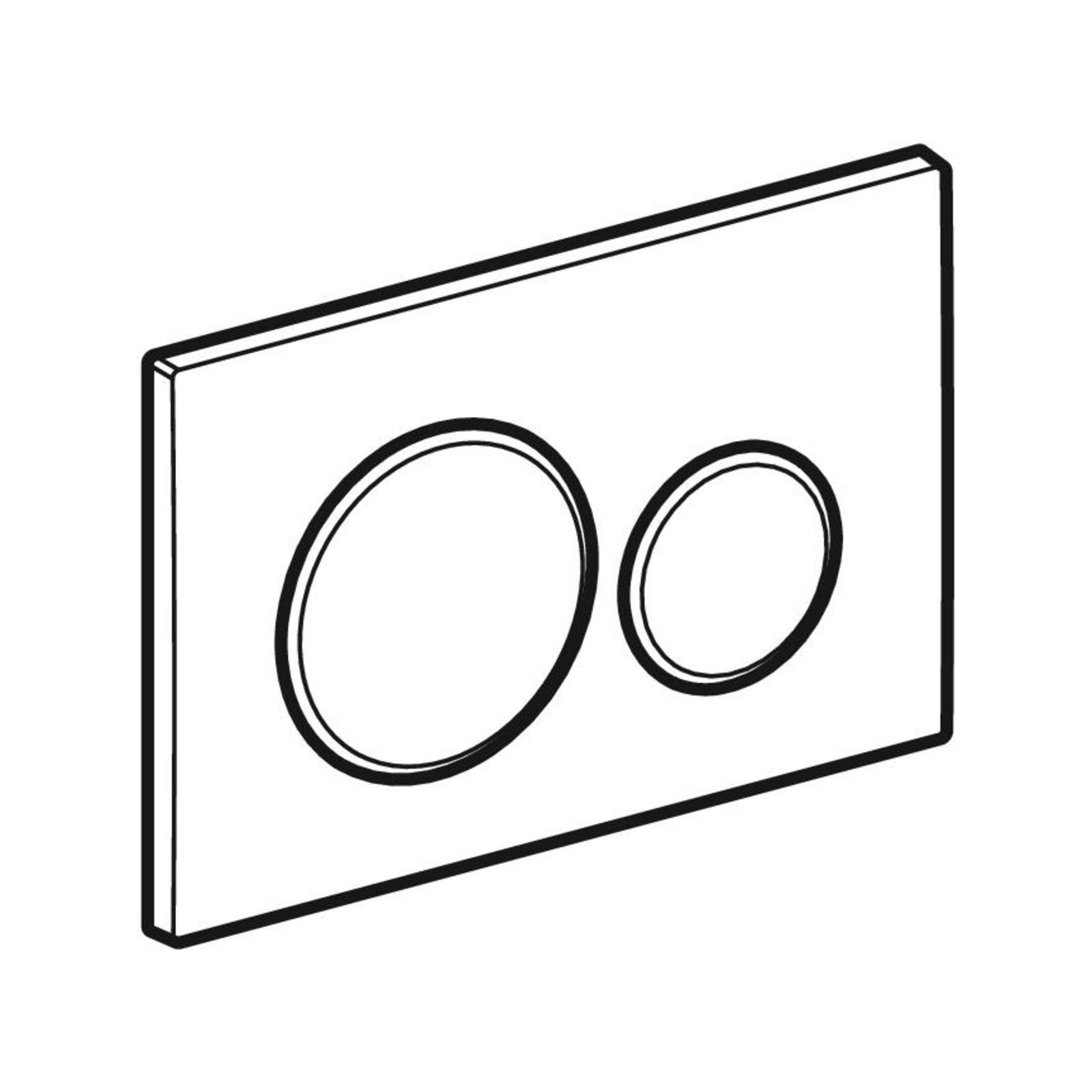 Geberit Sigma20 White / Gloss Chrome taster za ugradne vodokotliće dvokoličinski okrugli  115.882.KN.1