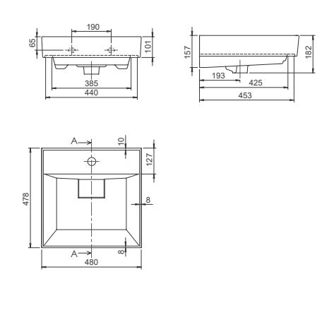 Turkuaz CeraStyle Yaprak White umivaonik (lavabo) 50 3700U