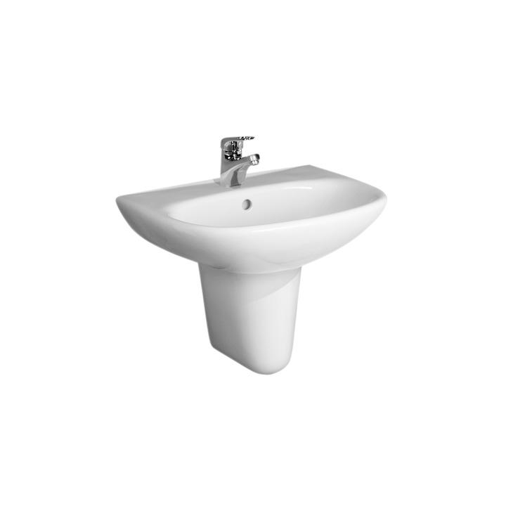 Jika Zeta White umivaonik (lavabo) 50x40x19 konzolni sa rupom za bateriju i sa prelivom 8.1039.0.000.104.1