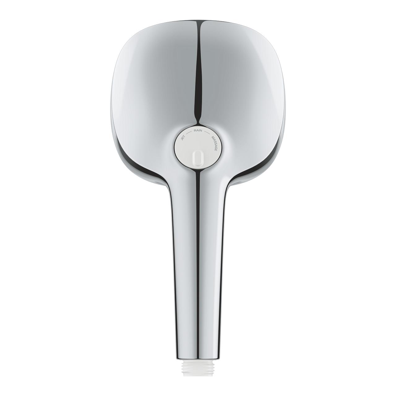 Grohe Tempesta Cube 110 Chrome Set ručni tuš sa 3 mlaza četvrtasti, zidni priključak za crevo sa integrisanim držačem za tuš i Relexaflex 1500 crevo za tuš 27588003