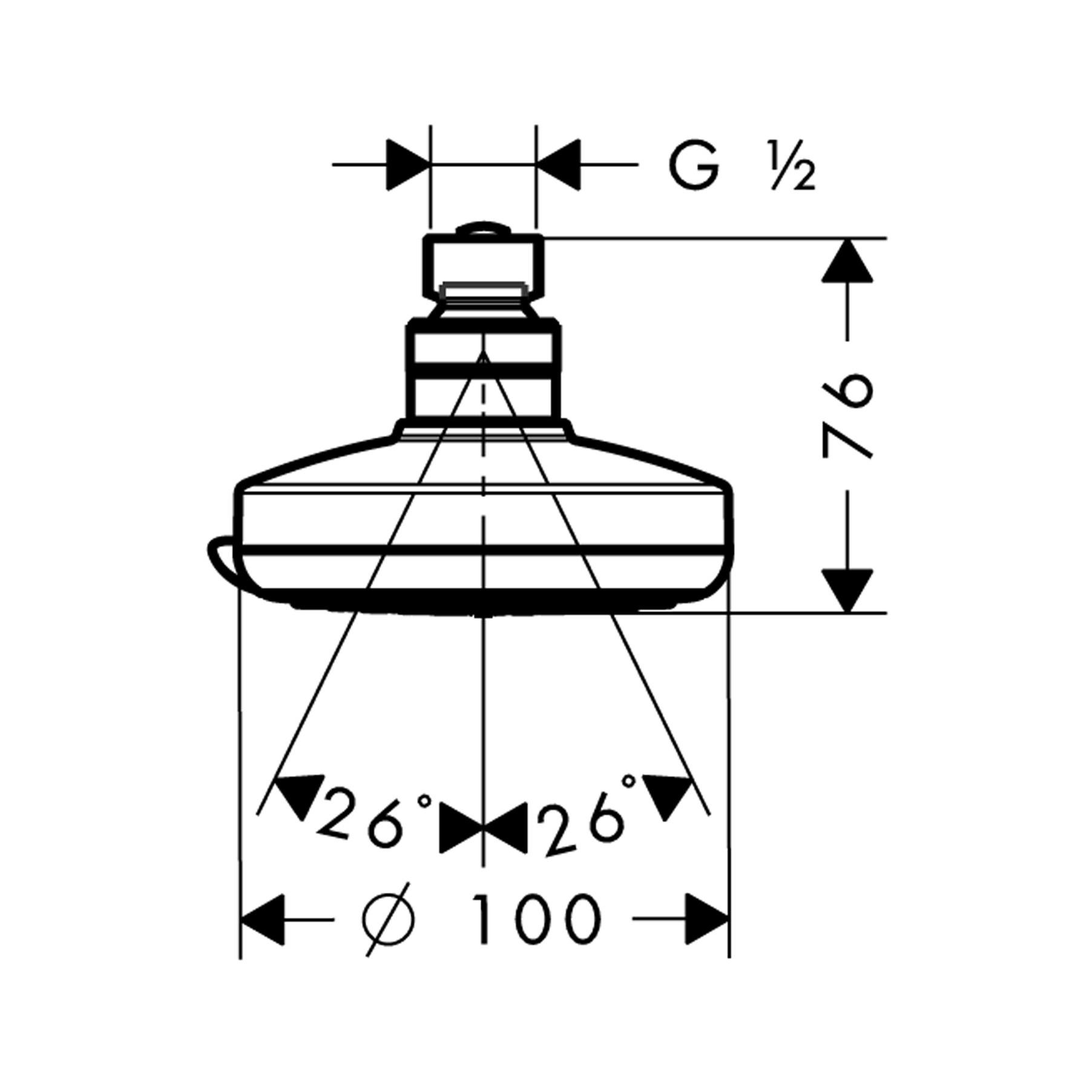 Hansgrohe Croma 100 Chrome nadglavni tuš sa 4 mlaza 27441000