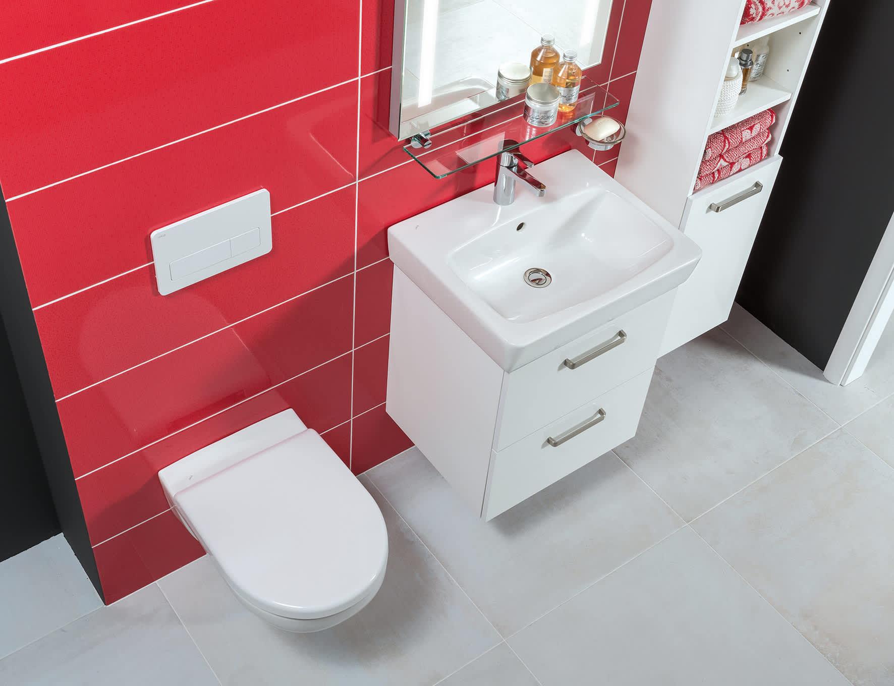 Jika Lyra Plus White umivaonik (lavabo) 60x45x17 konzolni sa rupom za bateriju i sa prelivom 8.1038.2.000.104.1