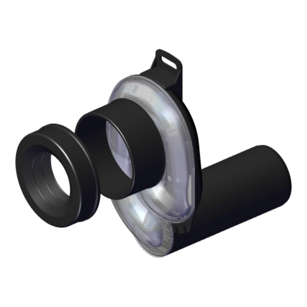 Laufen Il Bagno Alessi Black Matt pisoar 32,5x29x58,5 sa skrivenim dovodom i skrivenim odvodom (horizontalni ulaz i horizontalni izlaz) za poklopac 8.4097.1.716.000.1