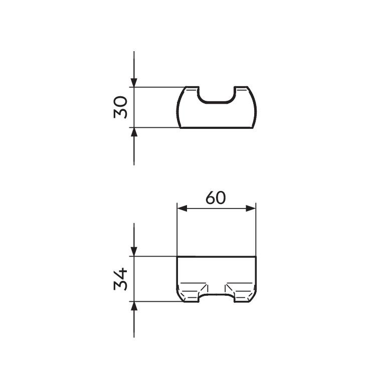 Rosan Stolz Chrome kukica (vešalica) dvostruka 1905