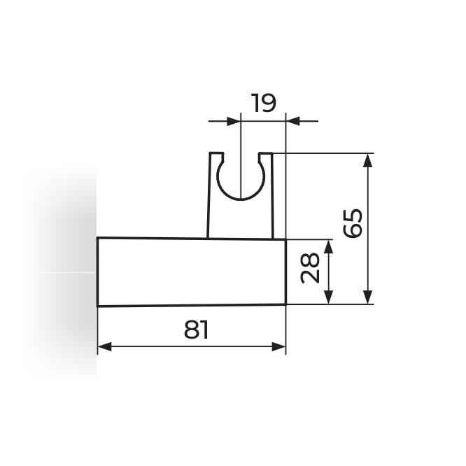 Rosan Chrome držač ručnog tuša zidni mesingani podesivi PDTV02