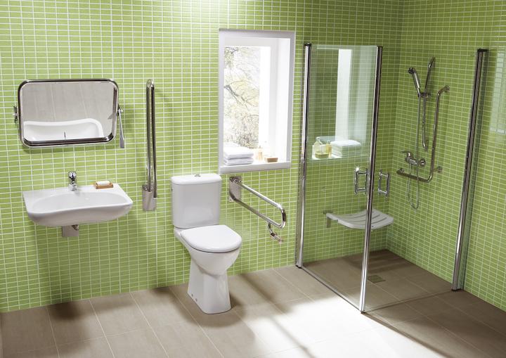 Jika Universum White/Chrome konzolna tuš stolica za osobe sa invaliditetom 3.8971.8.003.000.1