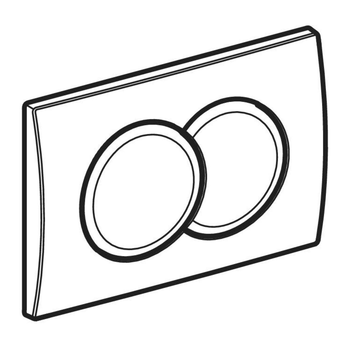 Geberit Delta01 Gloss Chrome taster za ugradne vodokotliće dvokoličinski okrugli 115.107.21.1