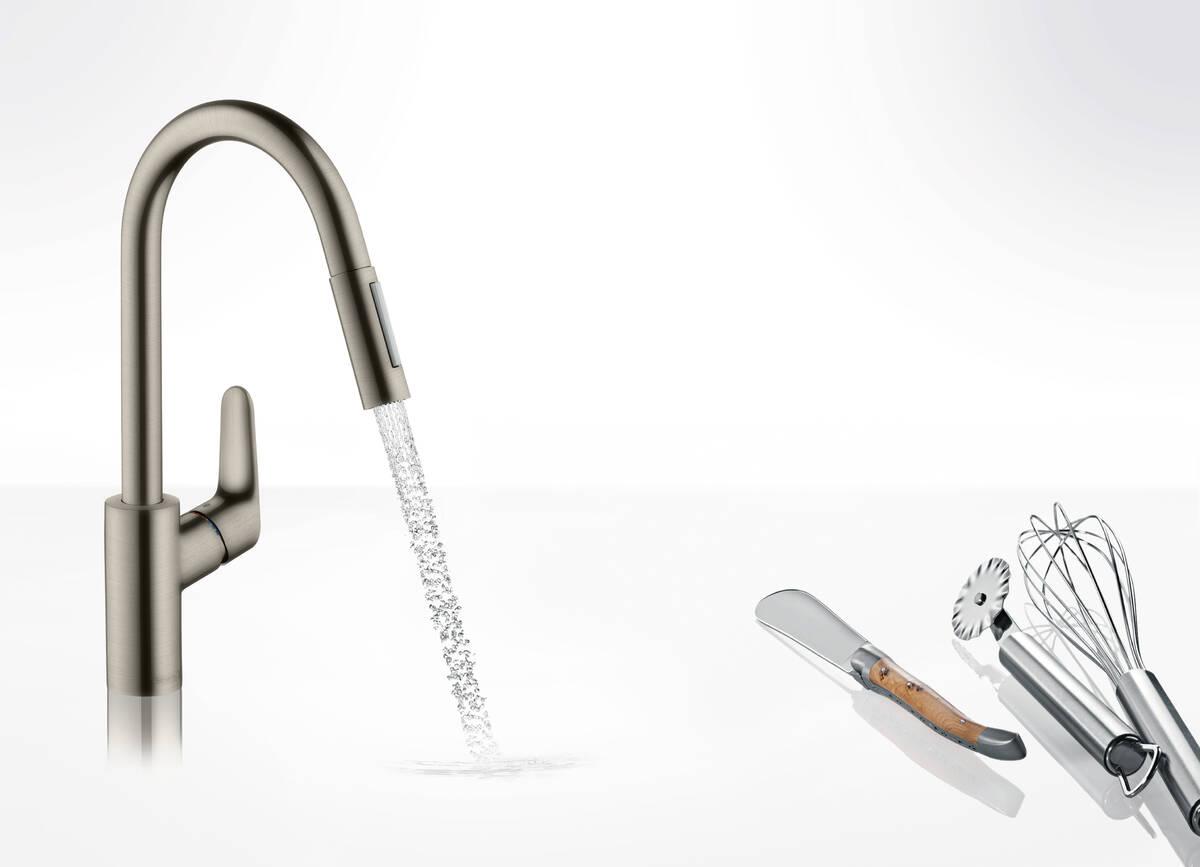 Hansgrohe Focus M41 240 Chrome baterija (slavina) za sudoperu sa izvlačećim tušem sa 2 mlaza 31815000