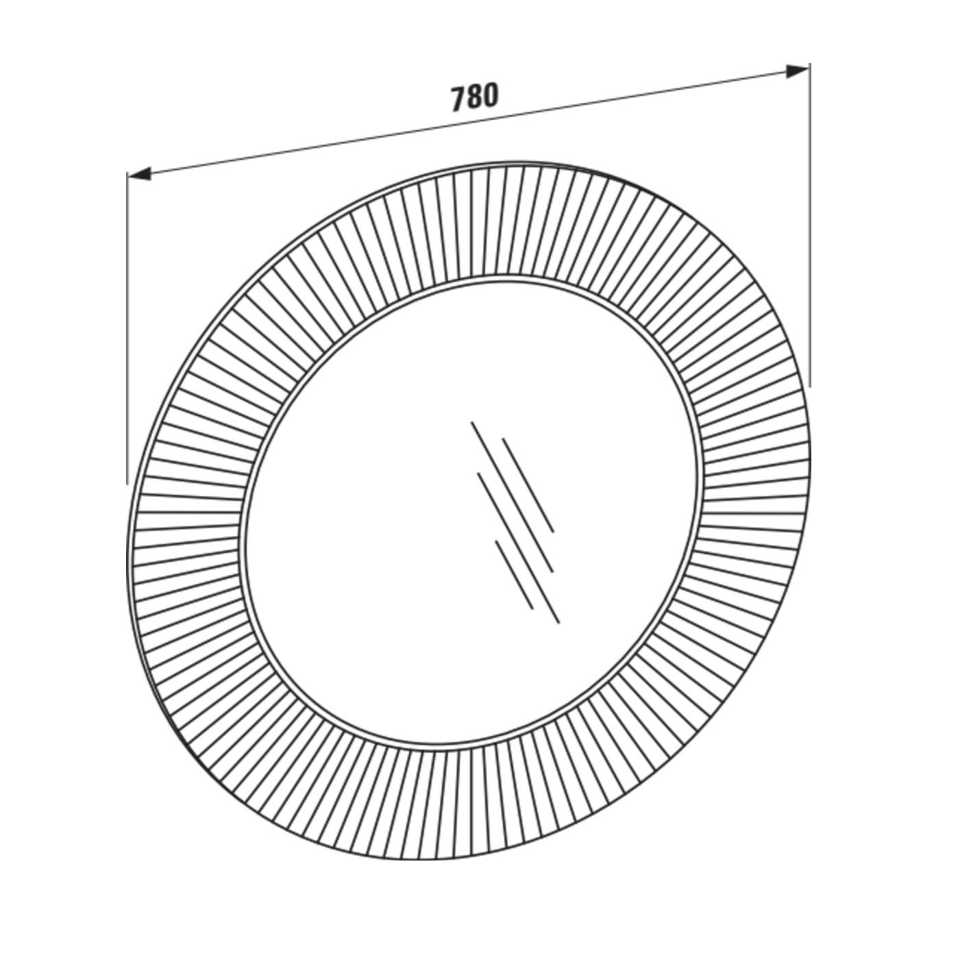Laufen Kartell 780 Amber ogledalo zidno okruglo 3.8633.1.081.000.1