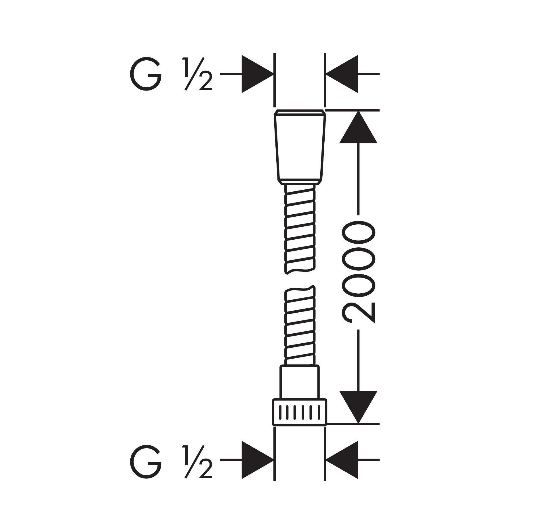 Hansgrohe Metaflex 1250 Chrome crevo za ručni tuš 28262000