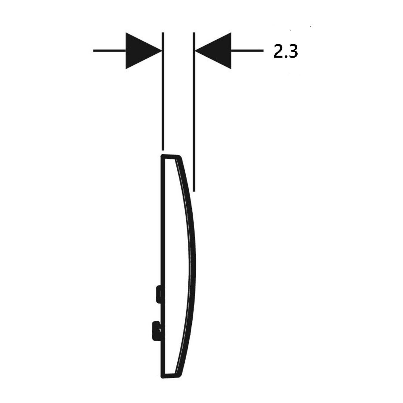 Geberit Delta01 Gloss Chrome taster za ugradne vodokotliće dvokoličinski okrugli 115.107.21.1