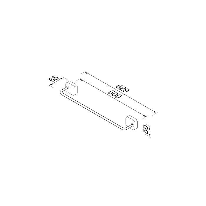 Geesa Thessa 600 Chrome držač peškira 912407-02-60