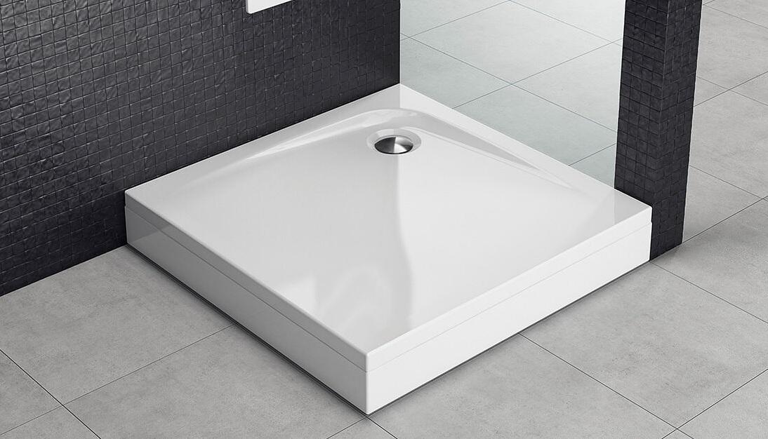 Kolpa San Evelin Tray Q White 80x80x15.7 tuš kada četvrtasta ugradna od sanitarnog akrila sa oblogom i postoljem sa odlivom Ø90mm 593290