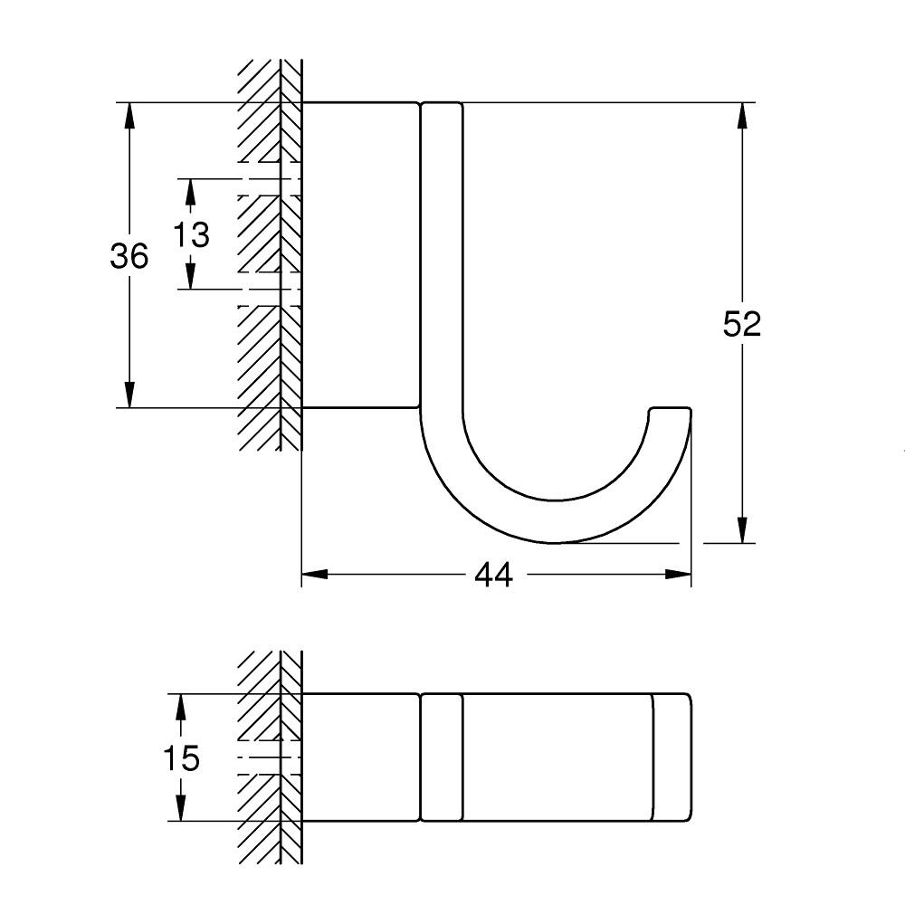 Grohe Selection Cool Sunrise kukica (vešalica) za peškir zidna 41039GL0