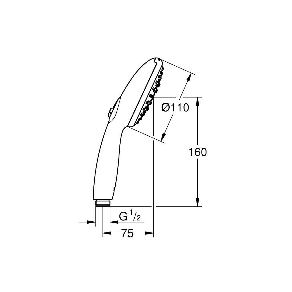 Grohe Tempesta 110 Chrome ručni tuš sa 3 vrste mlaza 28261003