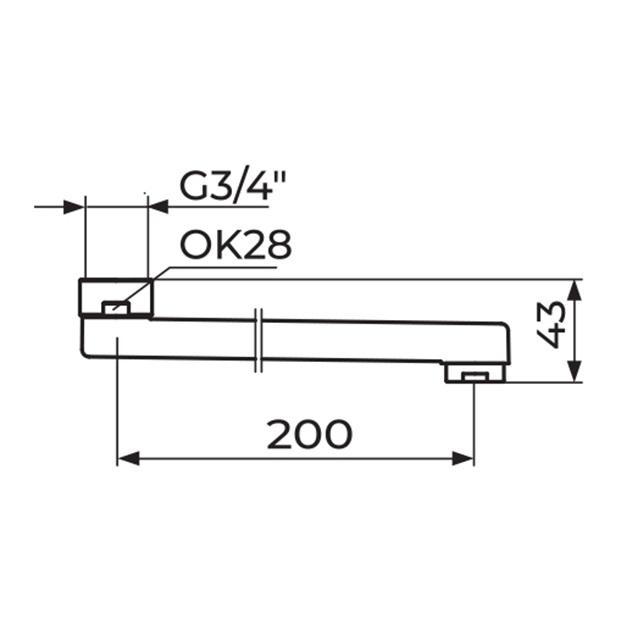 Rosan S 200 izliv za slavinu sa Neoperl HC perlatorom PIS200PIA