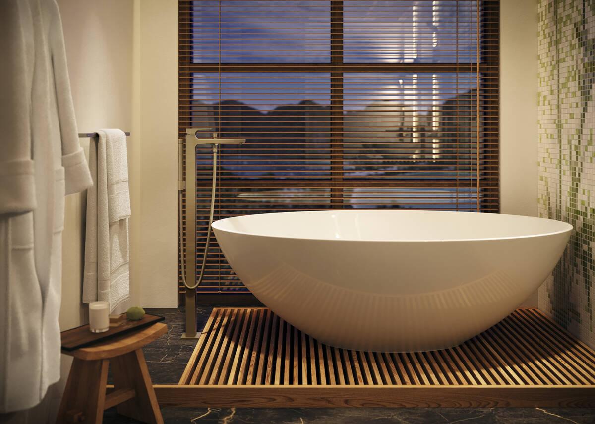 Hansgrohe Metropol Brushed Bronze baterija (slavina) za kadu podna sa ručnim tušem, držačem ručnog tuša i crevom 32532140