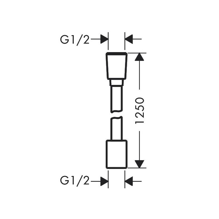 Hansgrohe Designflex Planet Edition 1250 Sand crevo za ručni tuš tekstilno 28221210