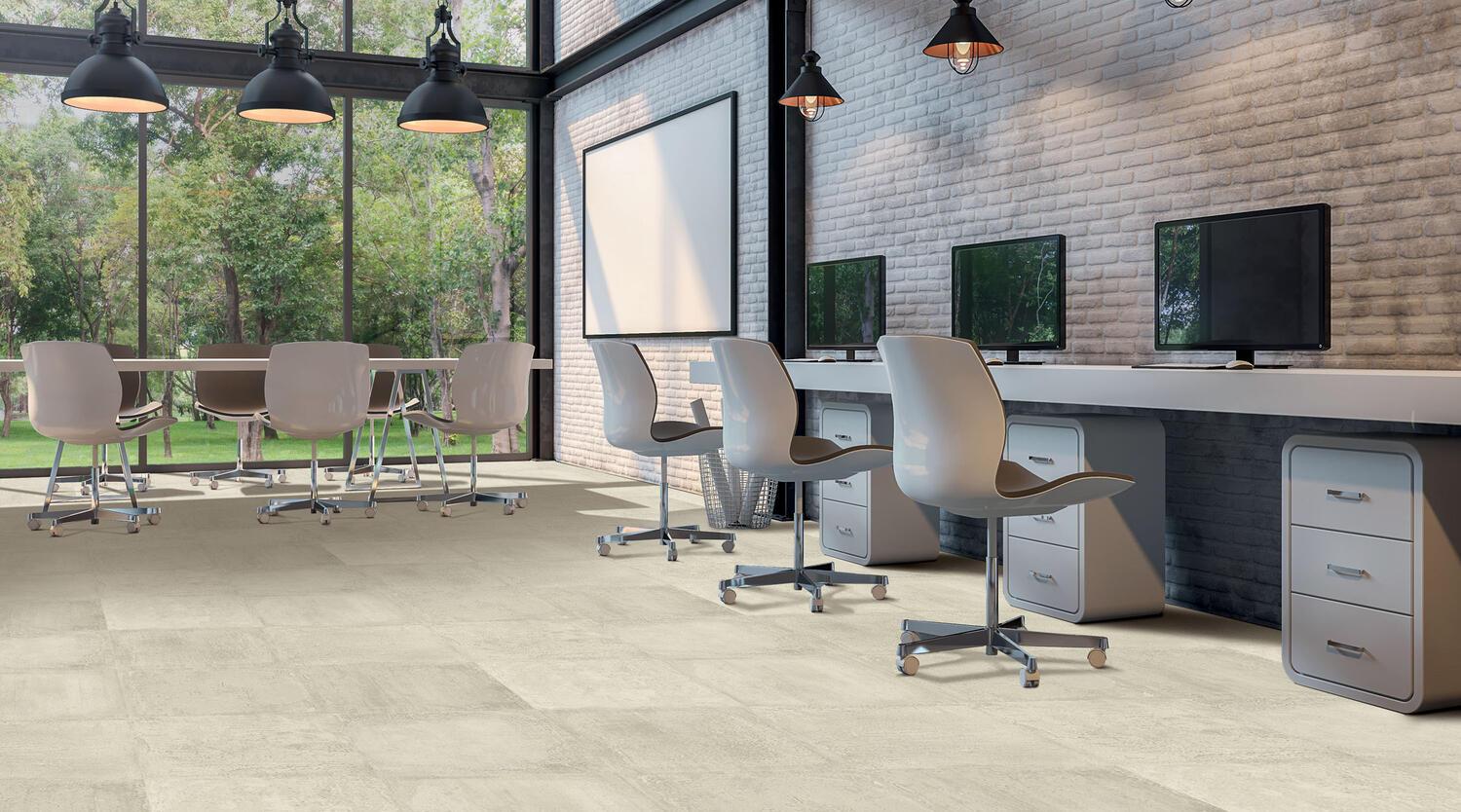 Tarkett ModularT 7 Tile Glue-Down Cubo Cold Beige 257022063 48,5x48,5 2,5mm LVT obloga koja se lepi sa duboko oborenim ivicama 4.234 254.040