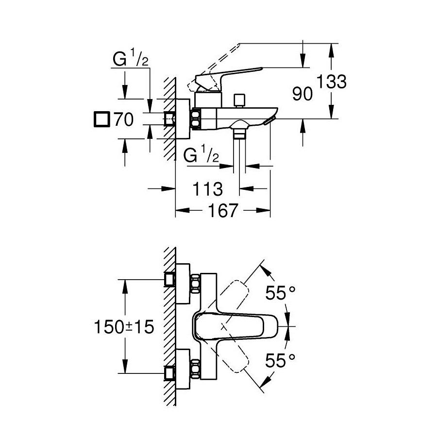 Grohe Cubeo Chrome jednoručna baterija (slavina) sa izlivom 1018130000