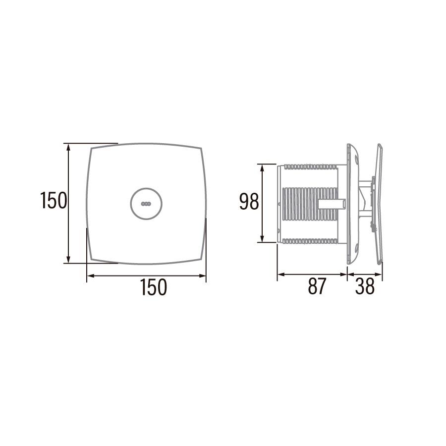Cata X-Mart 10 Matic White kupatilski ventilator sa autoklapnom 01015000 -A