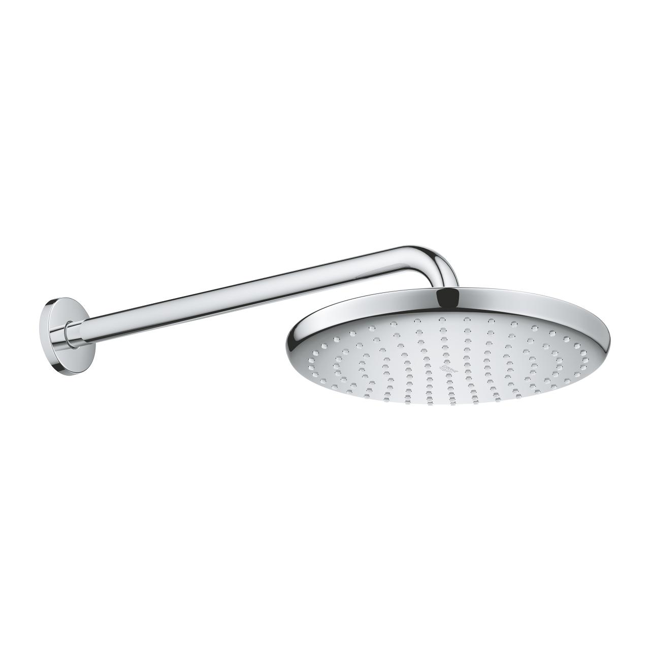 Grohe Tempesta 250 Chrome nadglavni tuš okrugli sa 1 mlazom i držačem nadglavnog tuša zidnim od 380mm 26668000