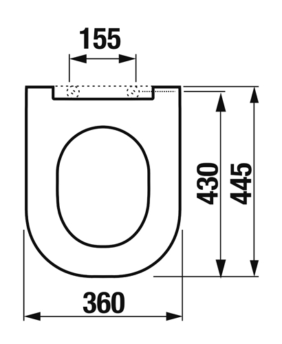 Jika Mio White WC daska sporospuštajuća 8.9171.1.000.063.1