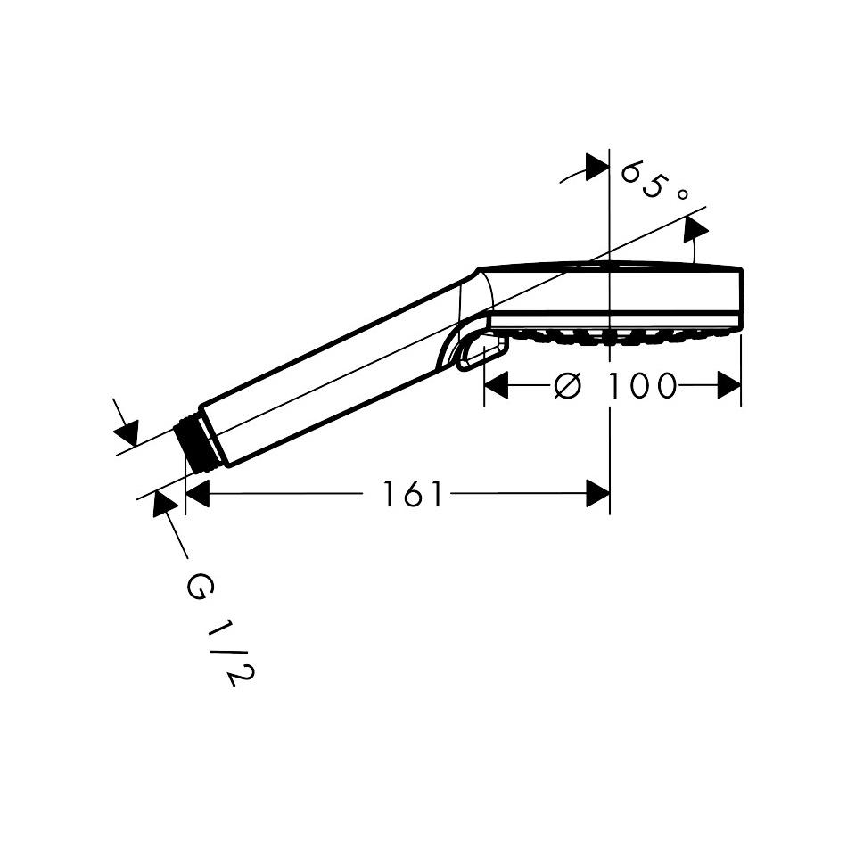 Hansgrohe Vernis Blend 100 Matt Black ručni tuš sa 2 vrste mlaza 26270670