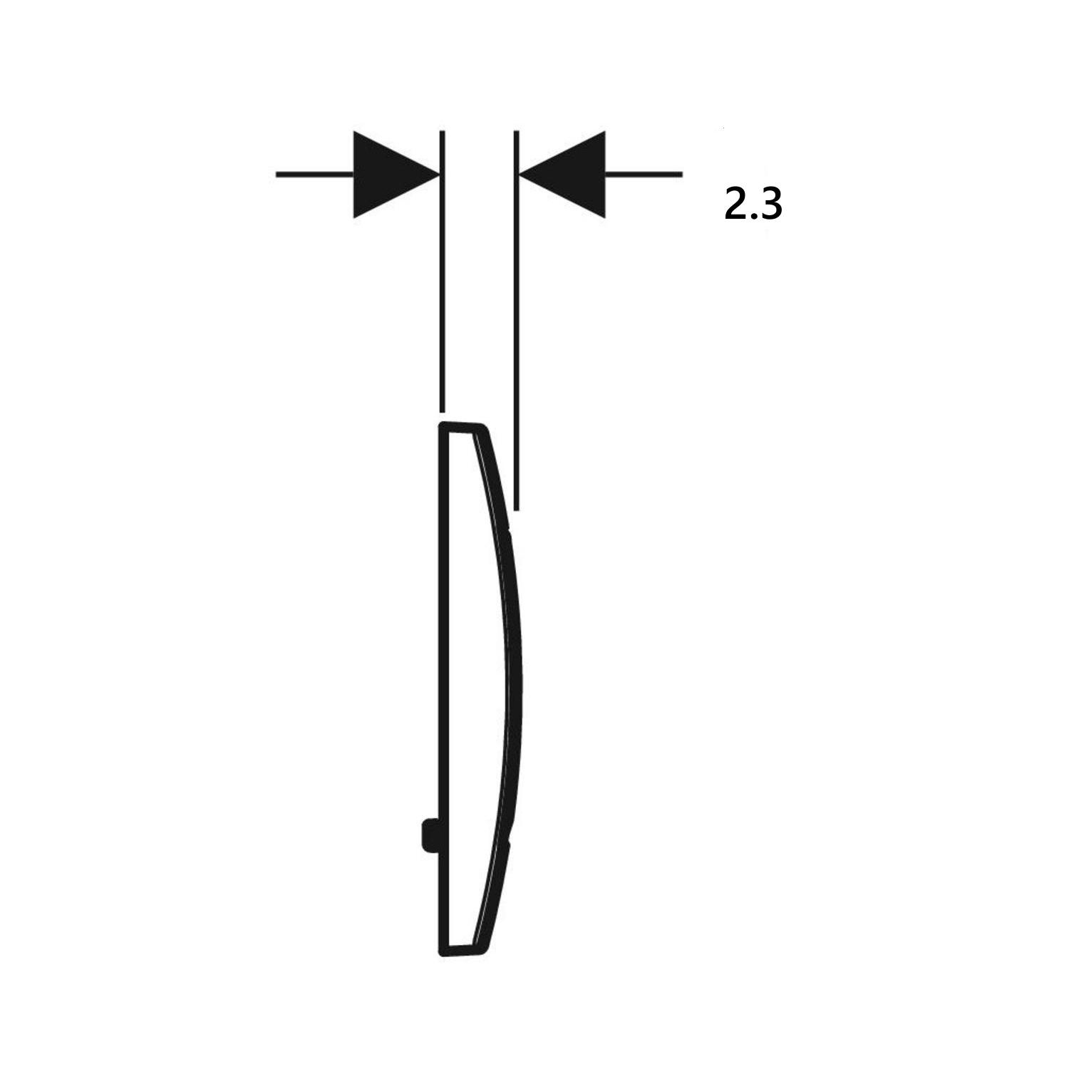 Geberit Matt Chrome taster za ugradne vodokotliće dvokoličinski pravougaoni 115.137.46.1