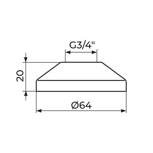 Rosan King 64 Chrome rozeta 3/4