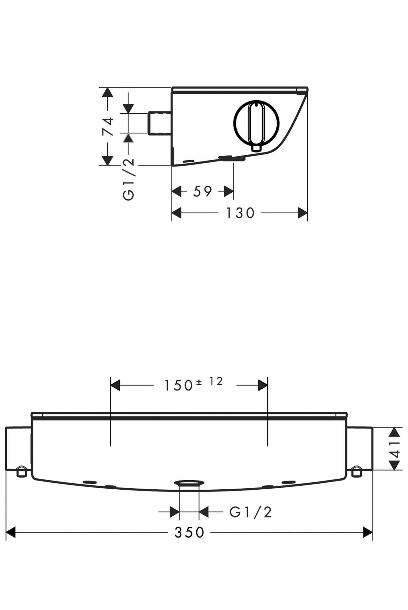 Hansgrohe Ecostat Select White/Chrome baterija (slavina) za tuš termostatska 13161400