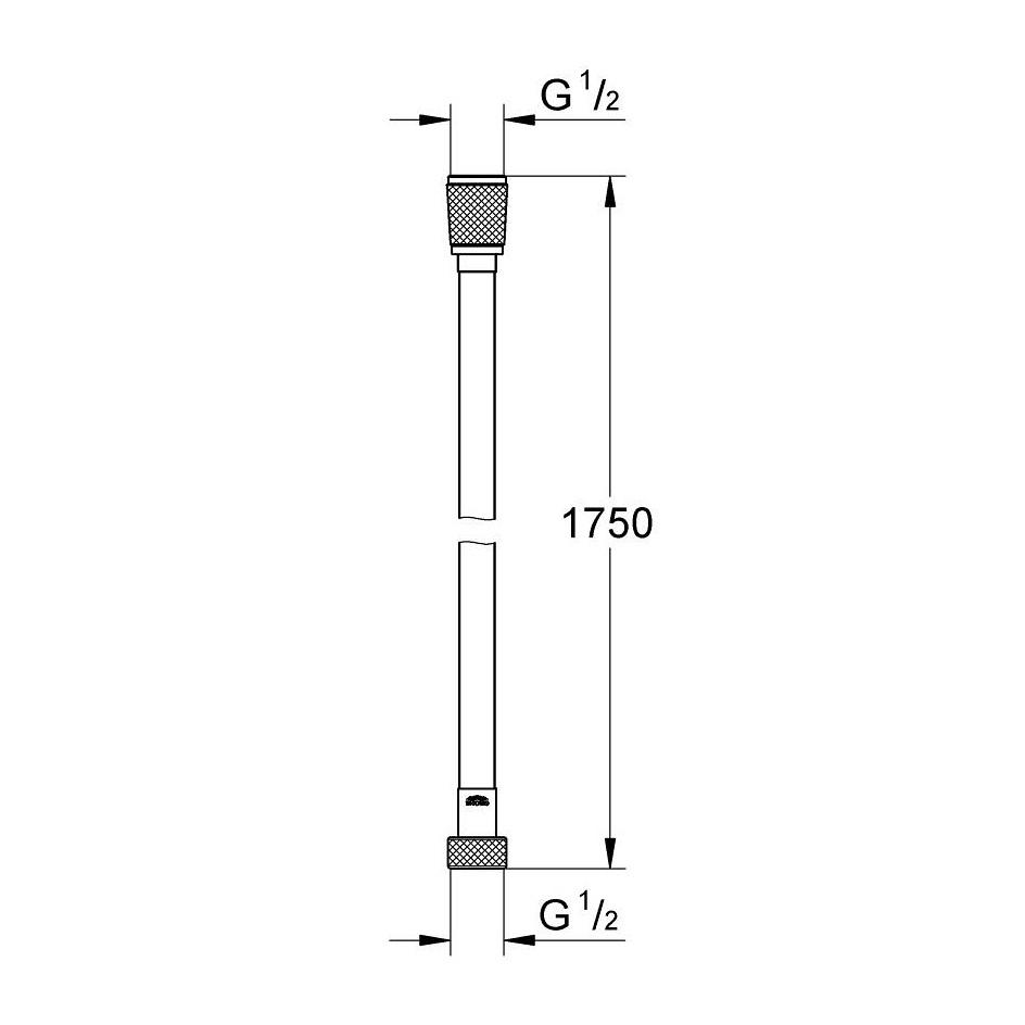 Grohe Silverflex 1750 Cool Sunrise crevo za ručni tuš sa rotacijskom kupom 28388GL1