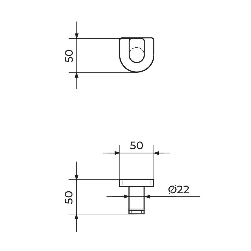 Rosan S2 Black kukica (vešalica) 2905B