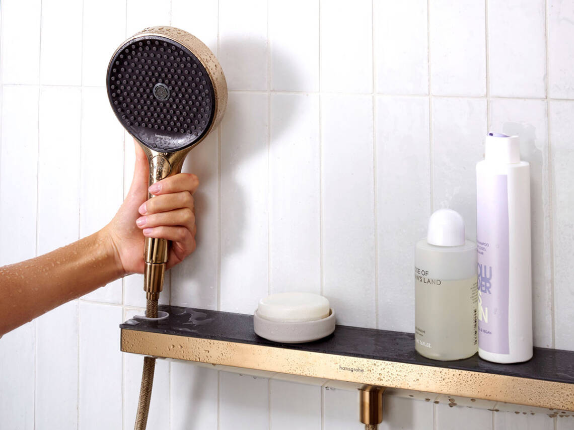 Hansgrohe Rainfinity EcoSmart 130 Brushed Bronze ručni tuš sa 3 vrste mlaza 26865140