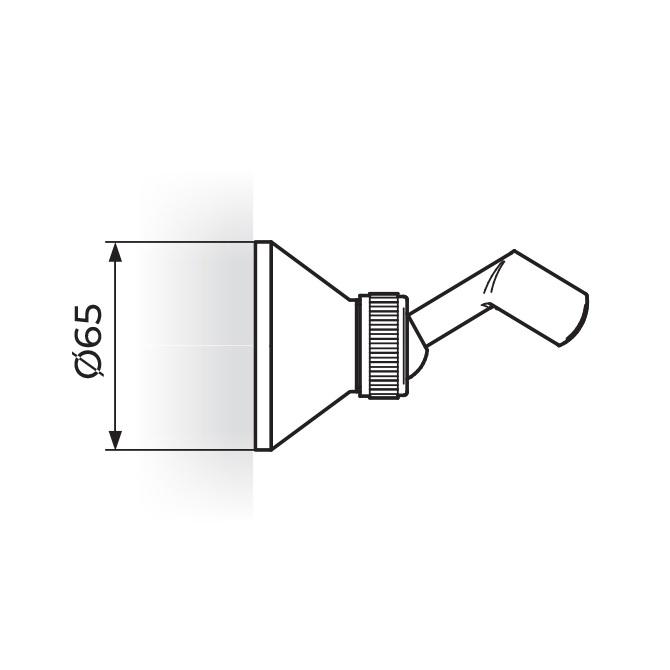 Rosan Chrome držač ručnog tuša zidni zglobni ABS PDTV03