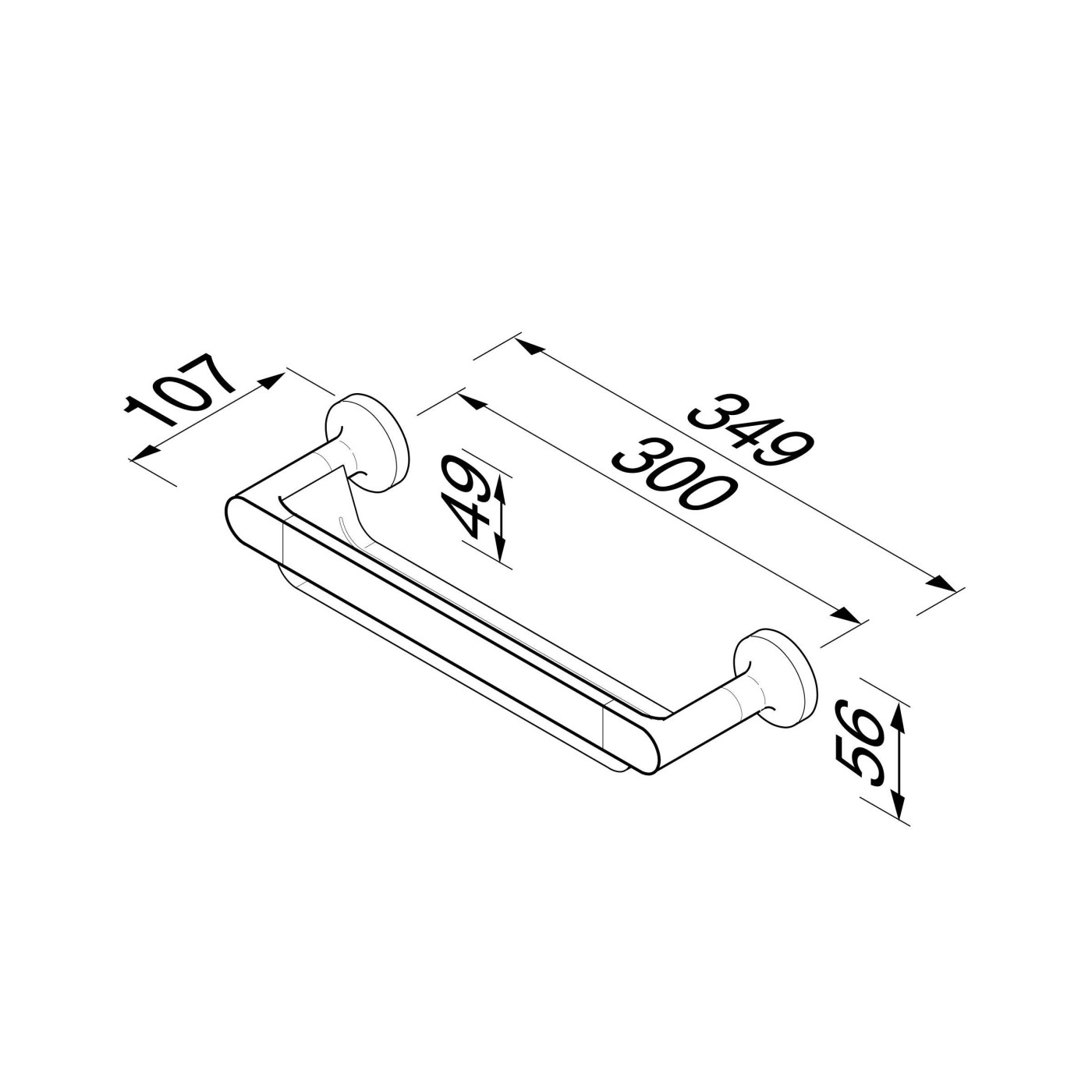 Geesa Tone 300 Chrome korpa za tuš kabinu 917314-02-30