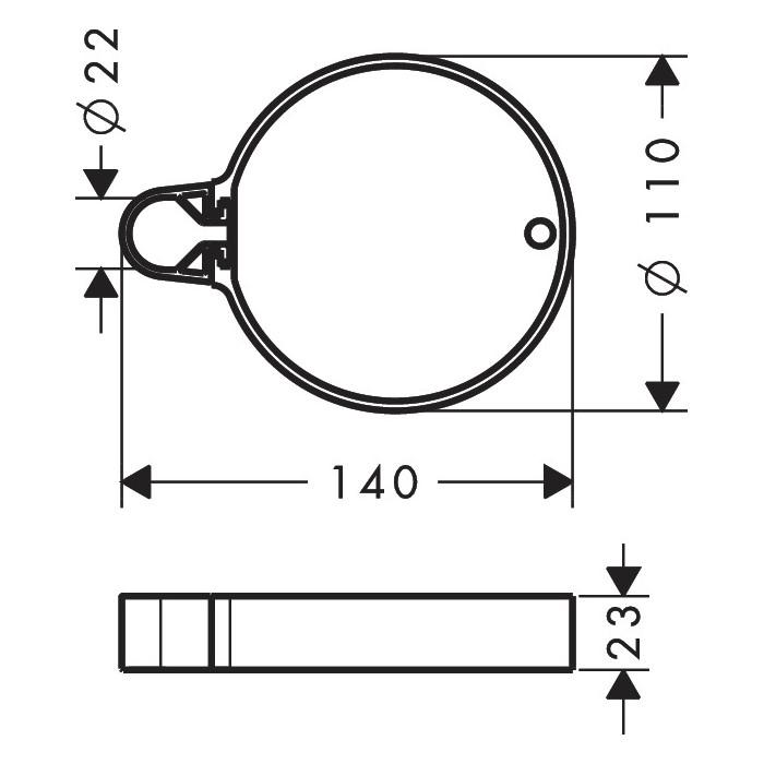 Hansgrohe Casseta Chrome držač sapuna za kliznu šipku 28678000
