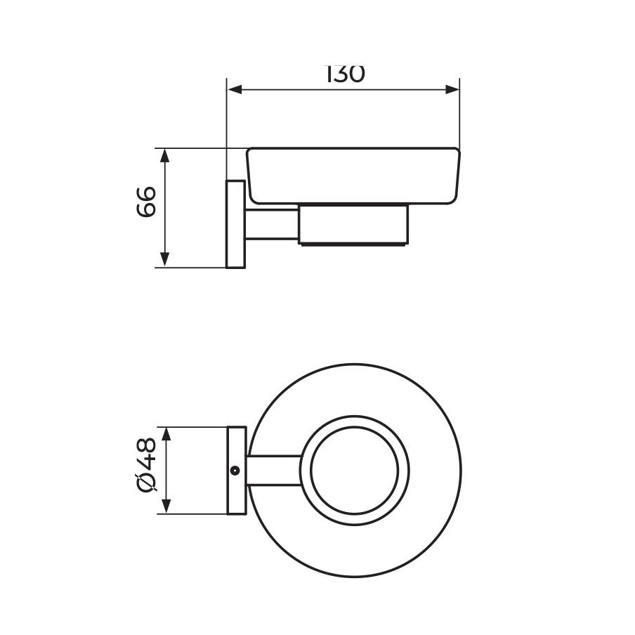 Rosan Zerro Chrome držač sapuna konzolni JZ907
