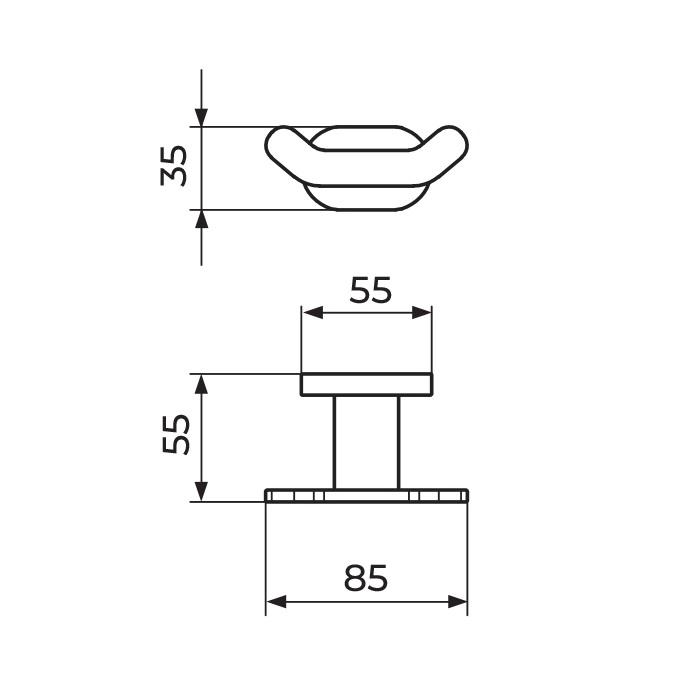 Rosan Mistique Chrome vešalica (kukica) dupla JM905