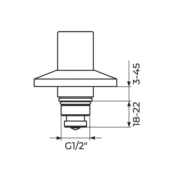 Rosan Black gornji deo uzidnog ventila 1/2