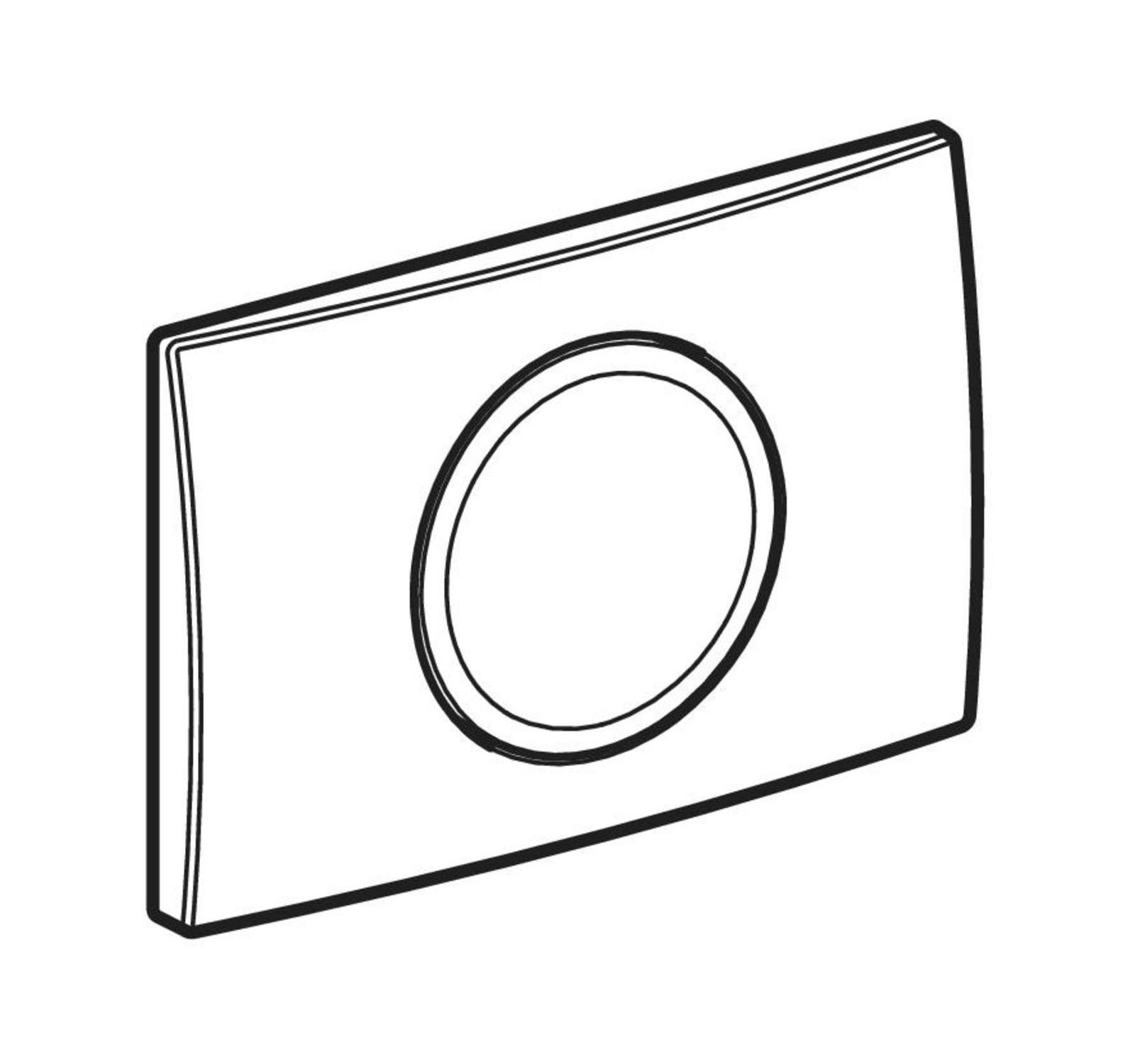 Geberit Delta15 White taster za ugradne vodokotliće jednokoličinski okrugli 115.109.11.1